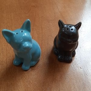French bulldog and cat salt & pepper shakers